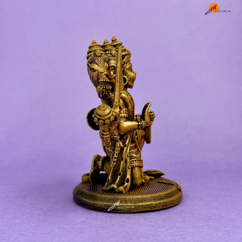 Sitting Panchmukhi Lord Hanuman – Divine Dashboard Idol