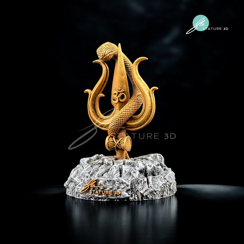 Divine Shiv Trishul With Damru Car Dashboard